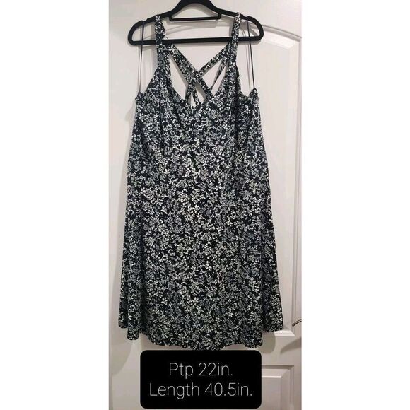 Nine Britton from Stitch Fix Lizzy‎ Brushed Floral Print Knit Dress Navy 2X NWT - Picture 1 of 7